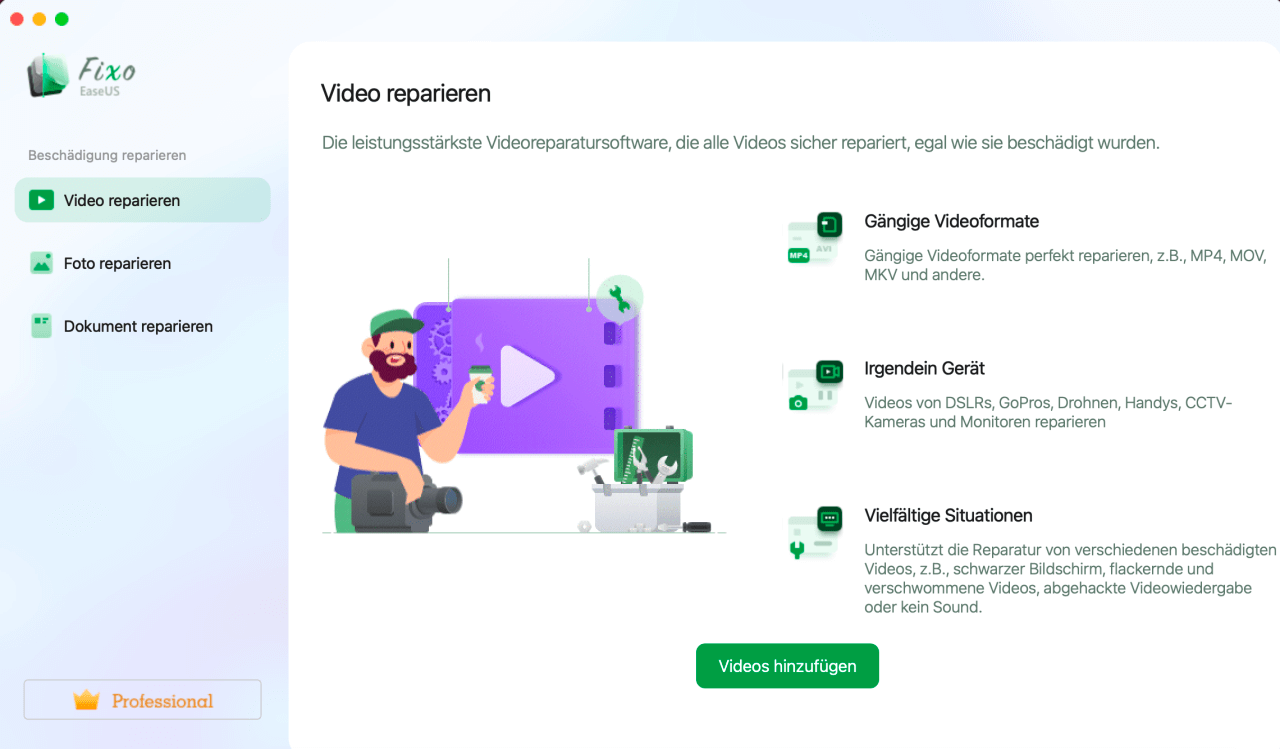EaseUS Fixo auf dem Mac starten